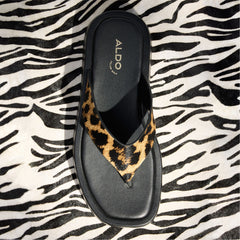 Platform Grettle Brown Multi Women's Flats - Flip flop