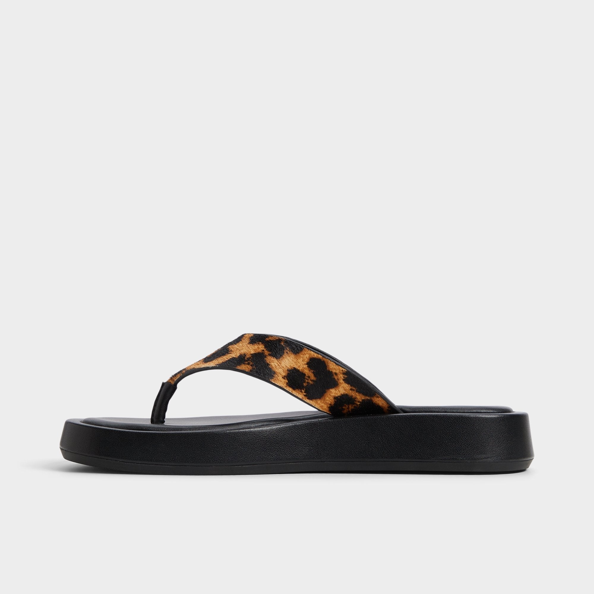 Platform Grettle Brown Multi Women's Flats - Flip flop