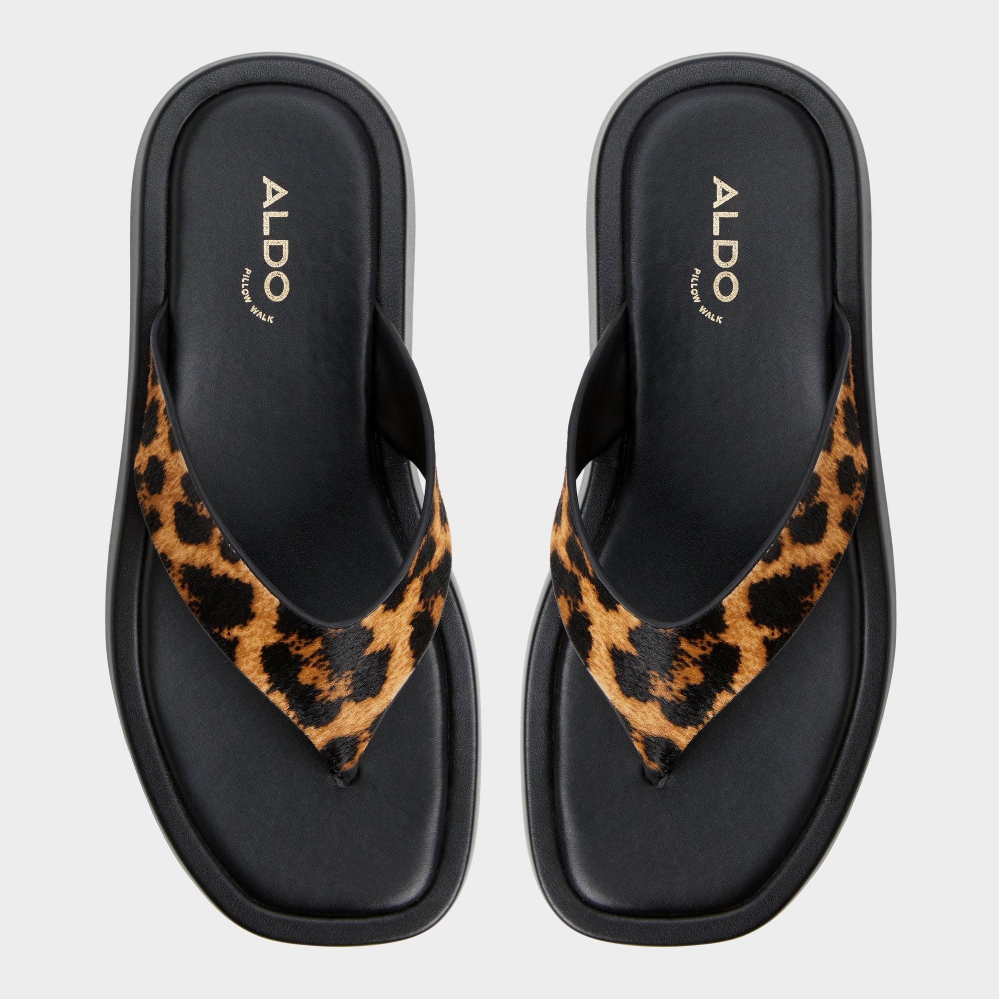 Platform Grettle Brown Multi Women's Flats - Flip flop