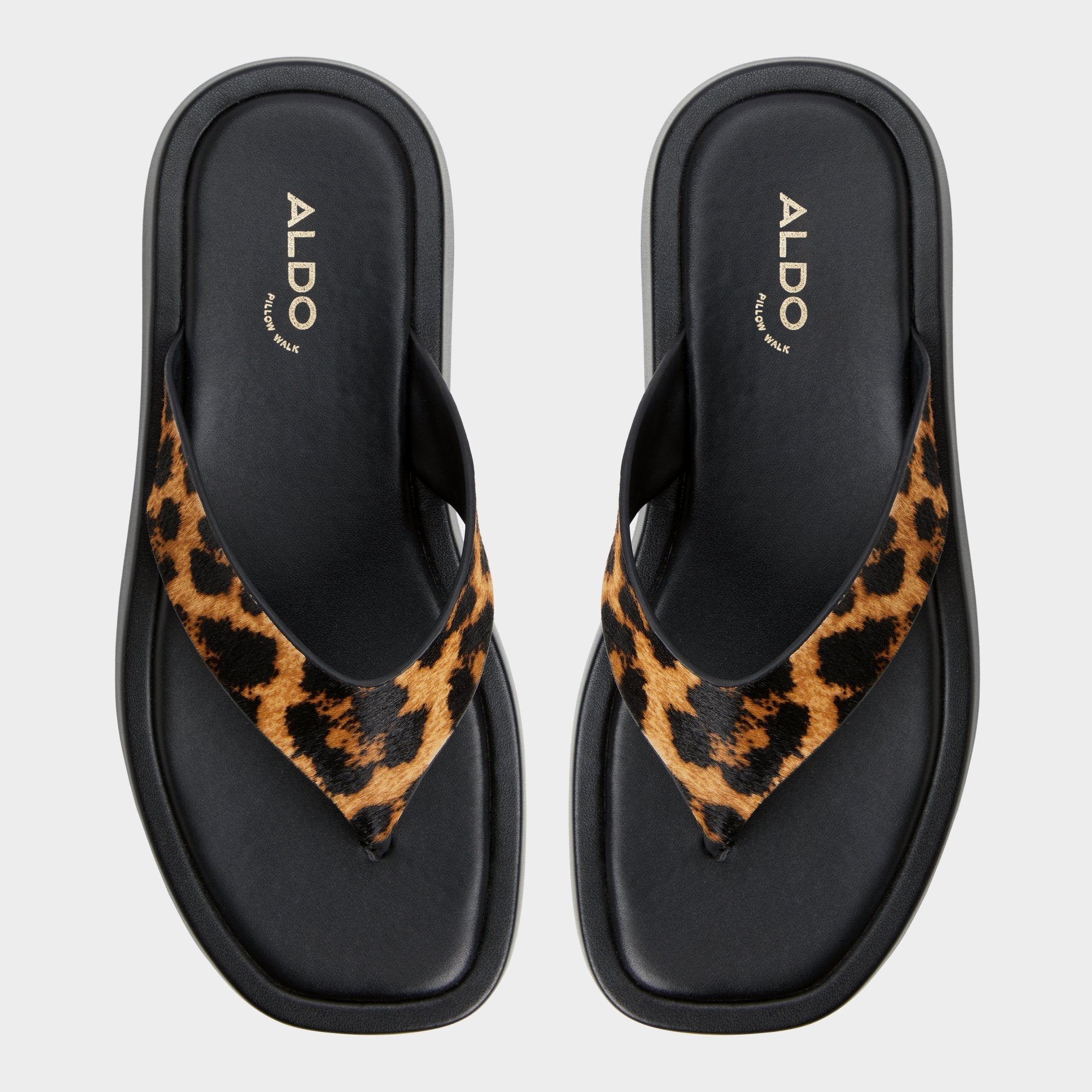 Platform Grettle Brown Multi Women's Flats - Flip flop