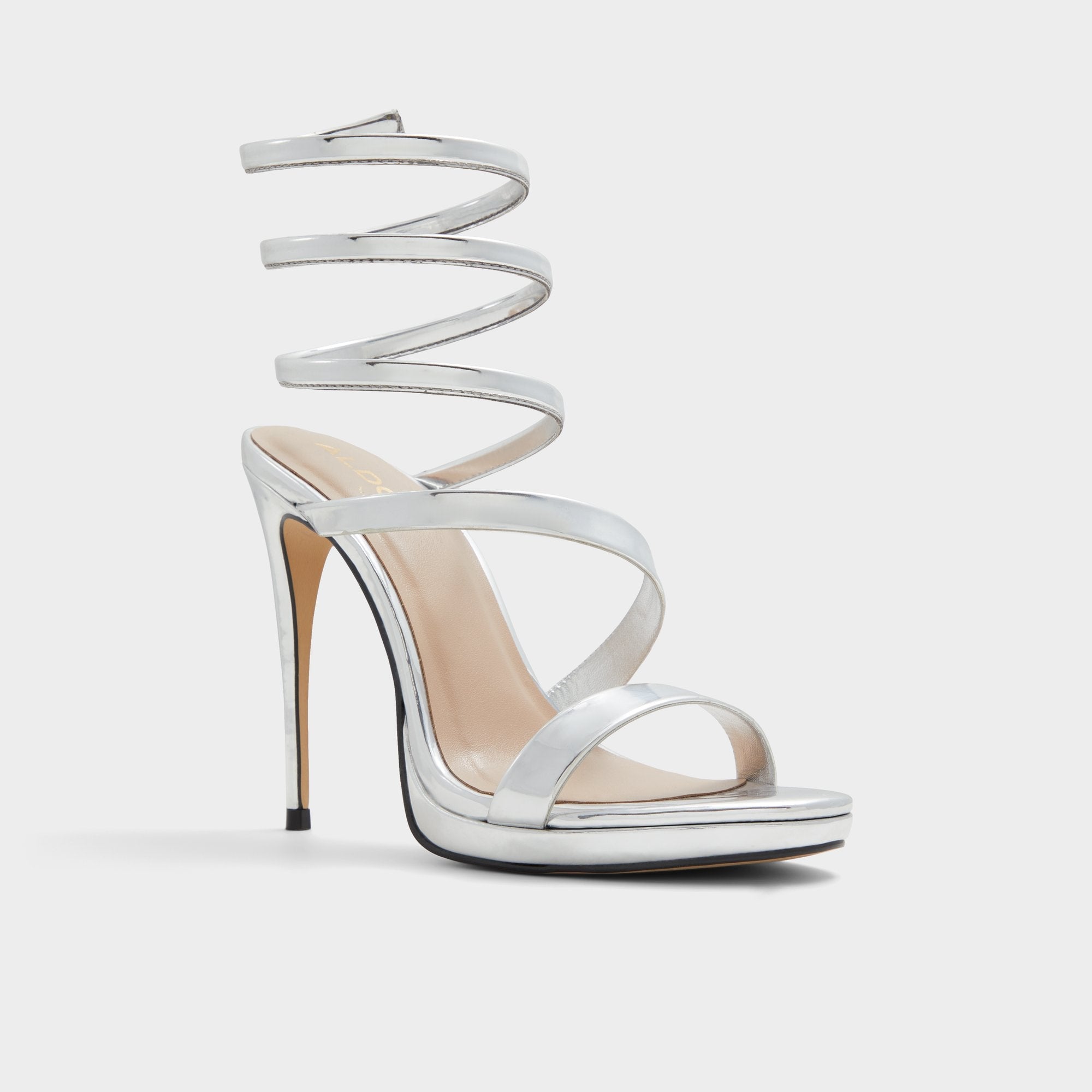 Katswirl in Silver - Strappy sandal Stiletto platform