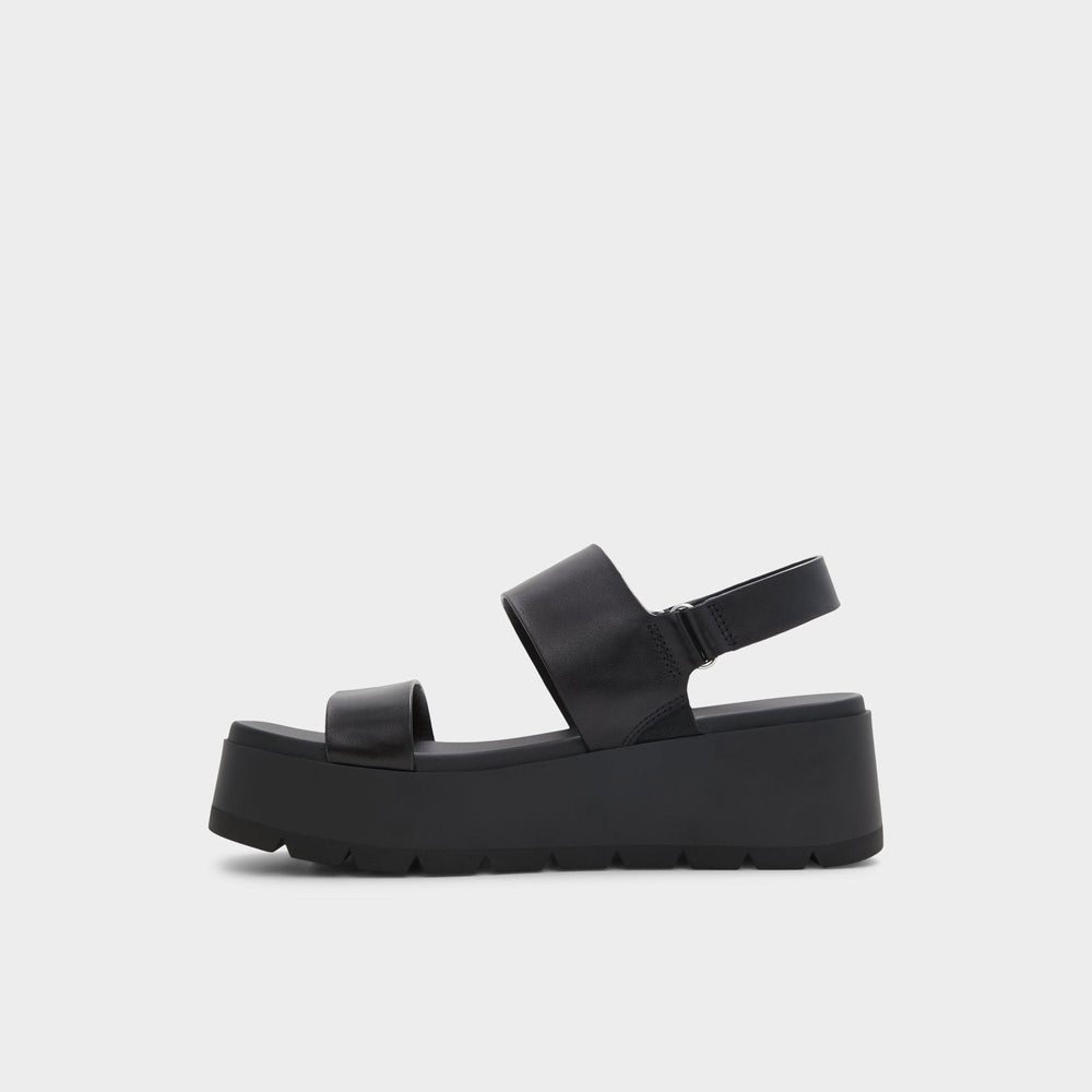 Thila Open Black Women's Wedges - Wedge sandal