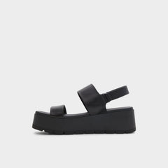 Thila Open Black Women's Wedges - Wedge sandal
