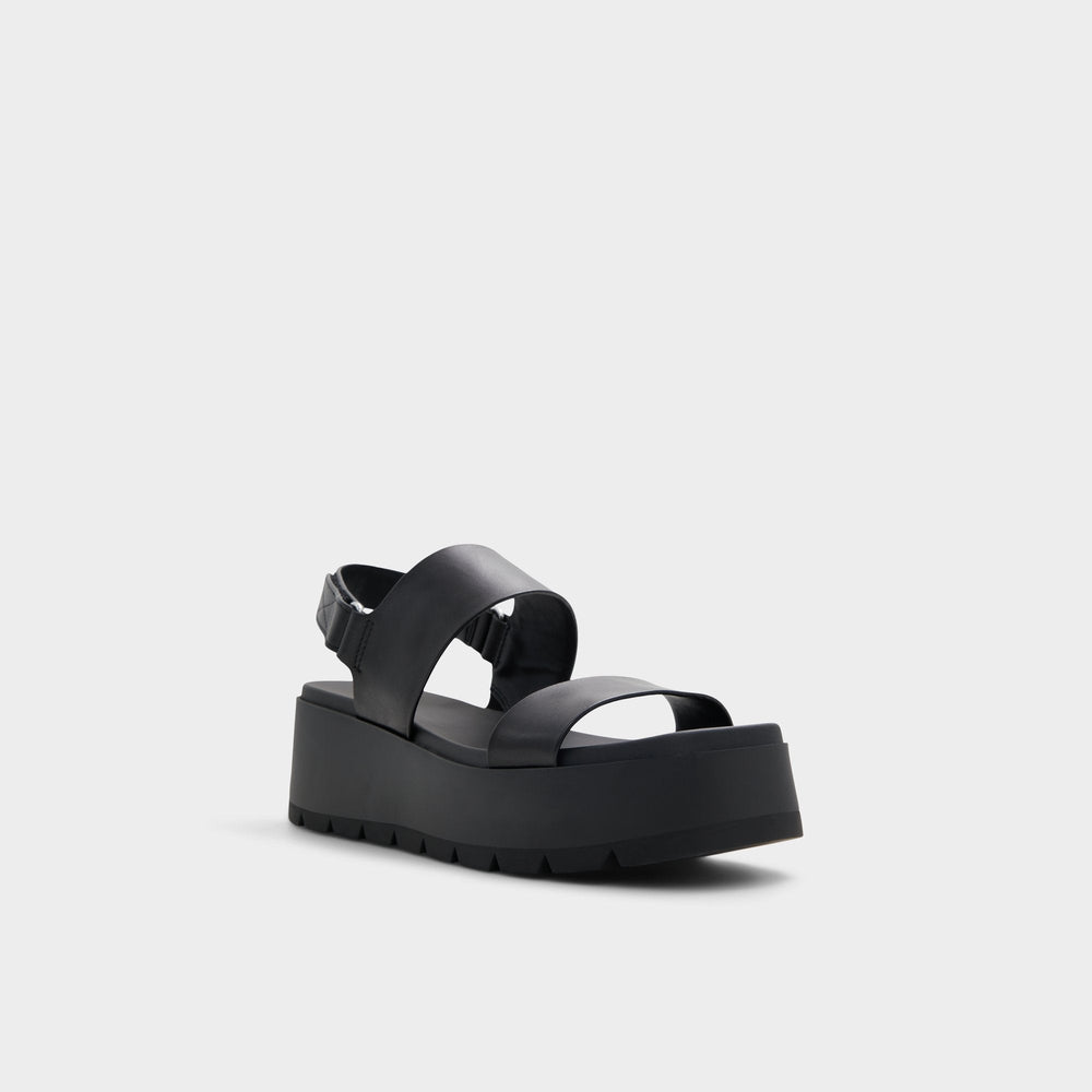 Thila Open Black Women's Wedges - Wedge sandal