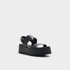 Thila Open Black Women's Wedges - Wedge sandal