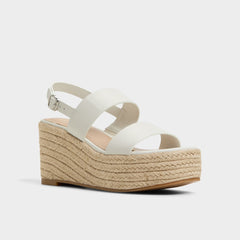 Keoni Open White Women's Platform sandals - Wedge sandal