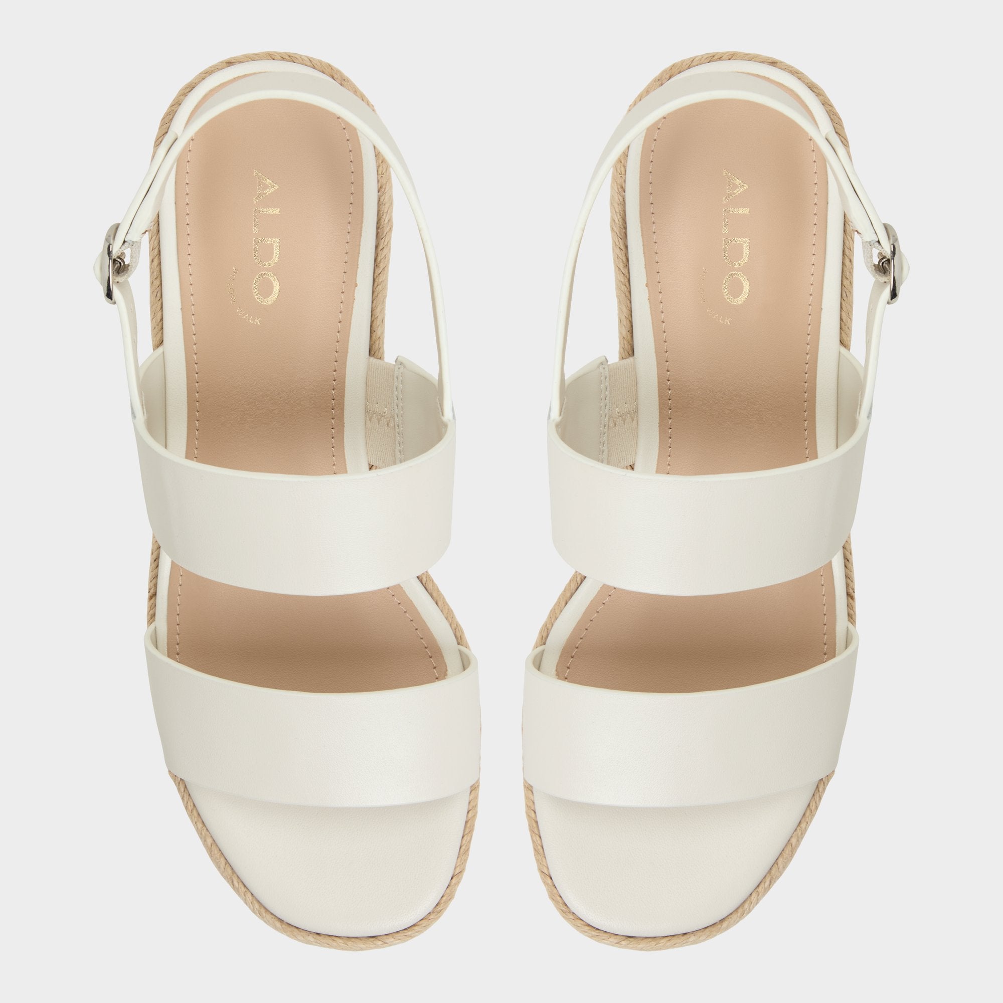 Keoni Open White Women's Platform sandals - Wedge sandal