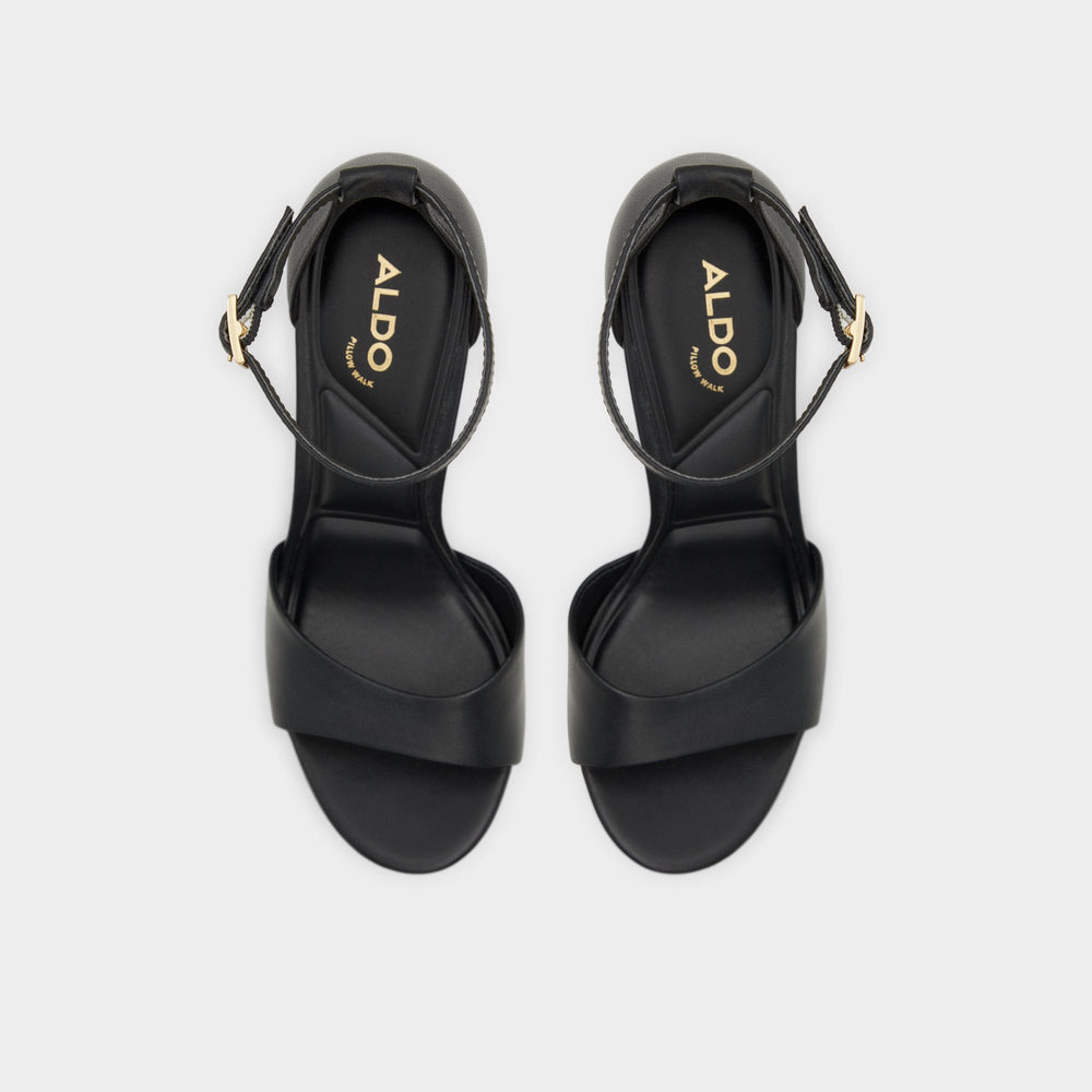 Enaegyn2.0 Black Women's Platform sandals - Strappy heeled sandal Platform