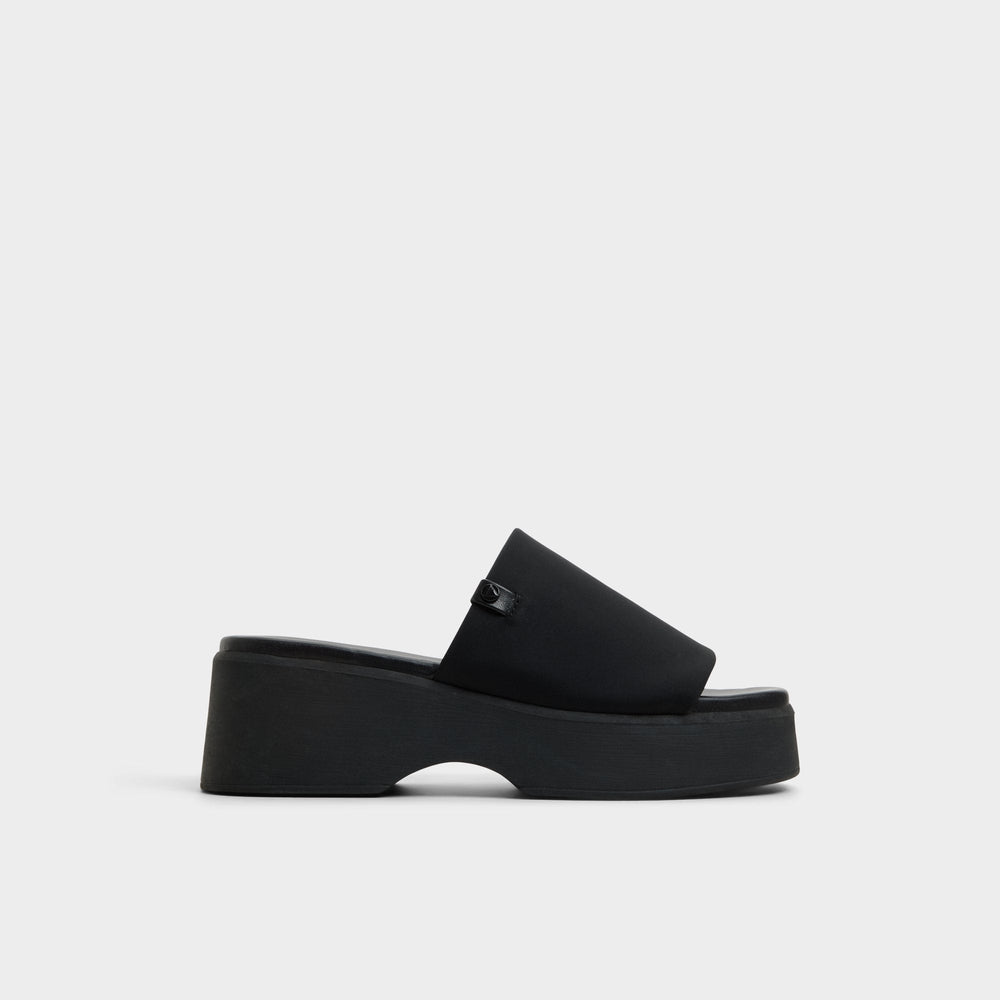Yassa Black Women's Wedges - Wedge sandal