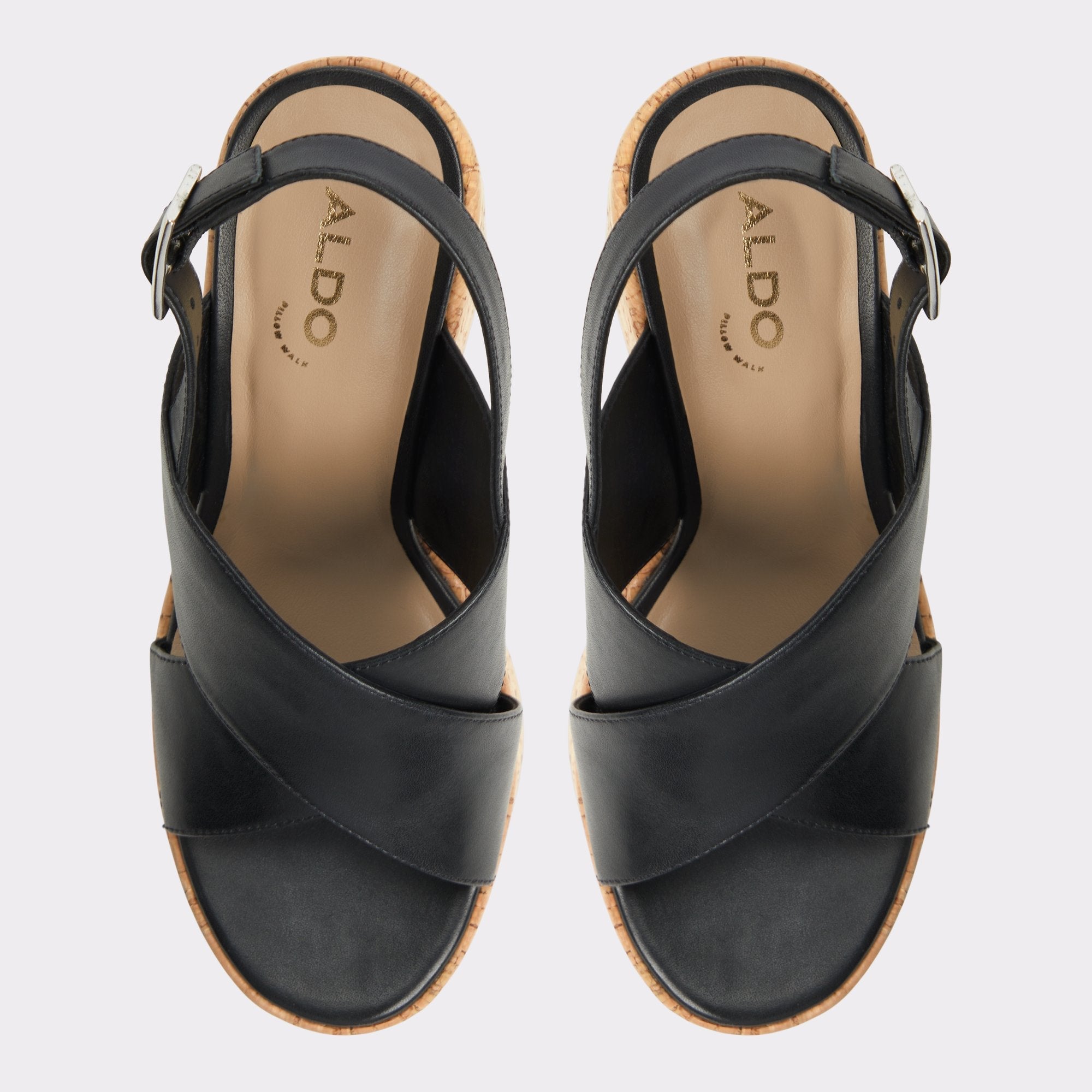 Sandcastle Black Women's Platform sandals - Strappy wedge sandal