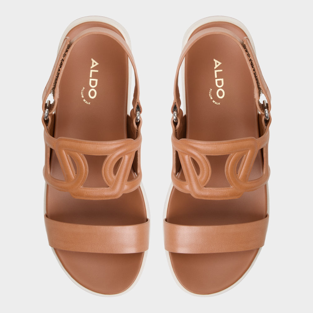 Onuvia Medium Brown Women's Footbed sandals - Footbed sandal Flatform