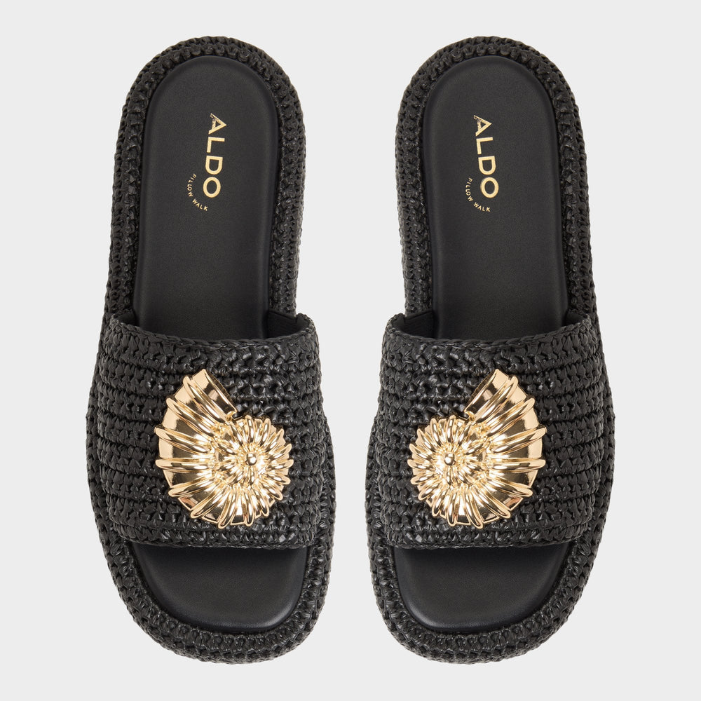 Justbeachy Black Women's Platform sandals - Flatform sandal