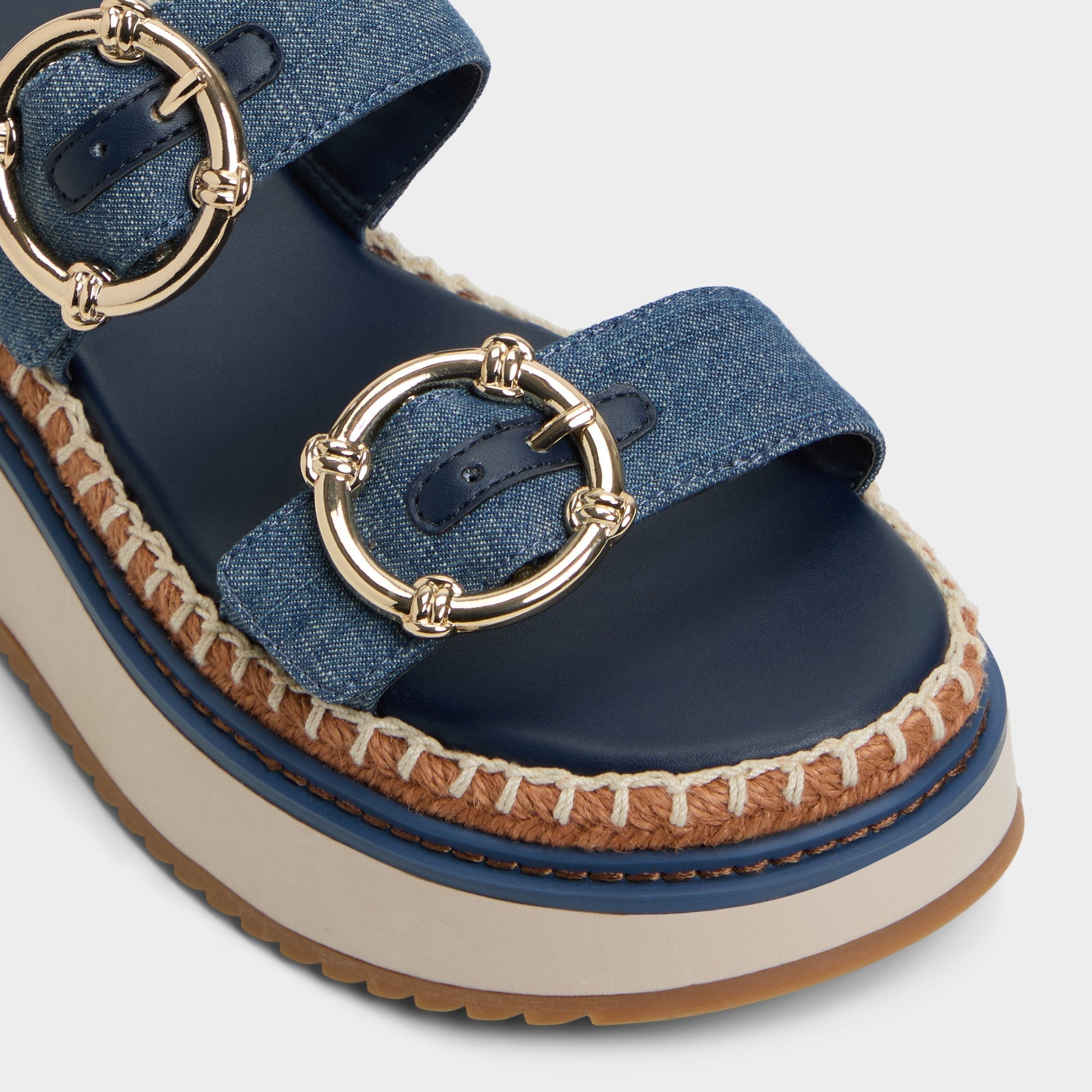 Kaeithien Dark Blue Women's Platform sandals - Slide sandal