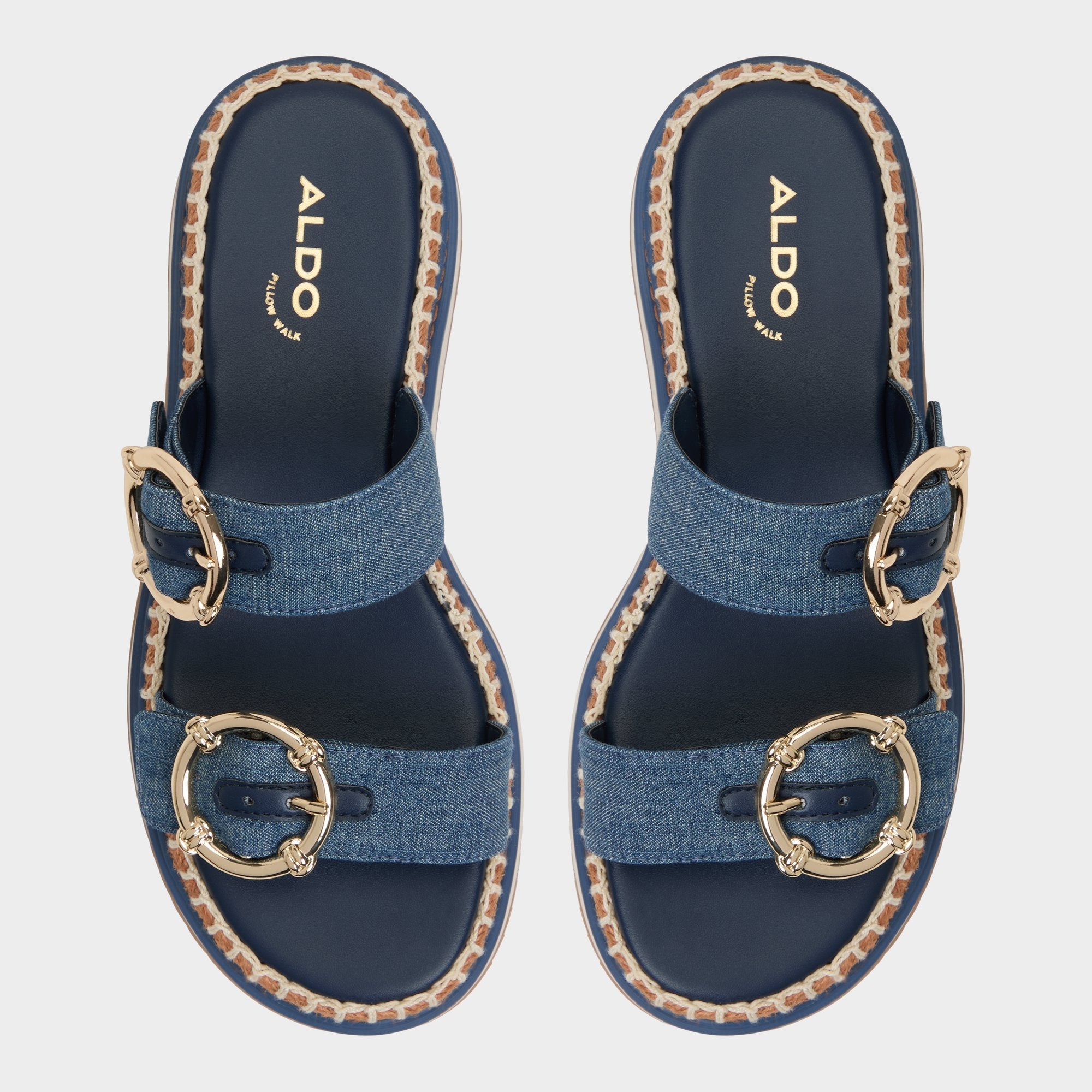 Kaeithien Dark Blue Women's Platform sandals - Slide sandal