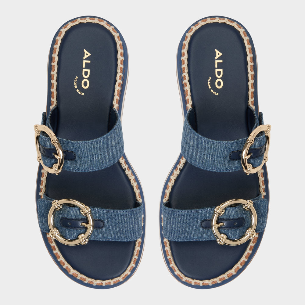 Kaeithien Dark Blue Women's Platform sandals - Slide sandal