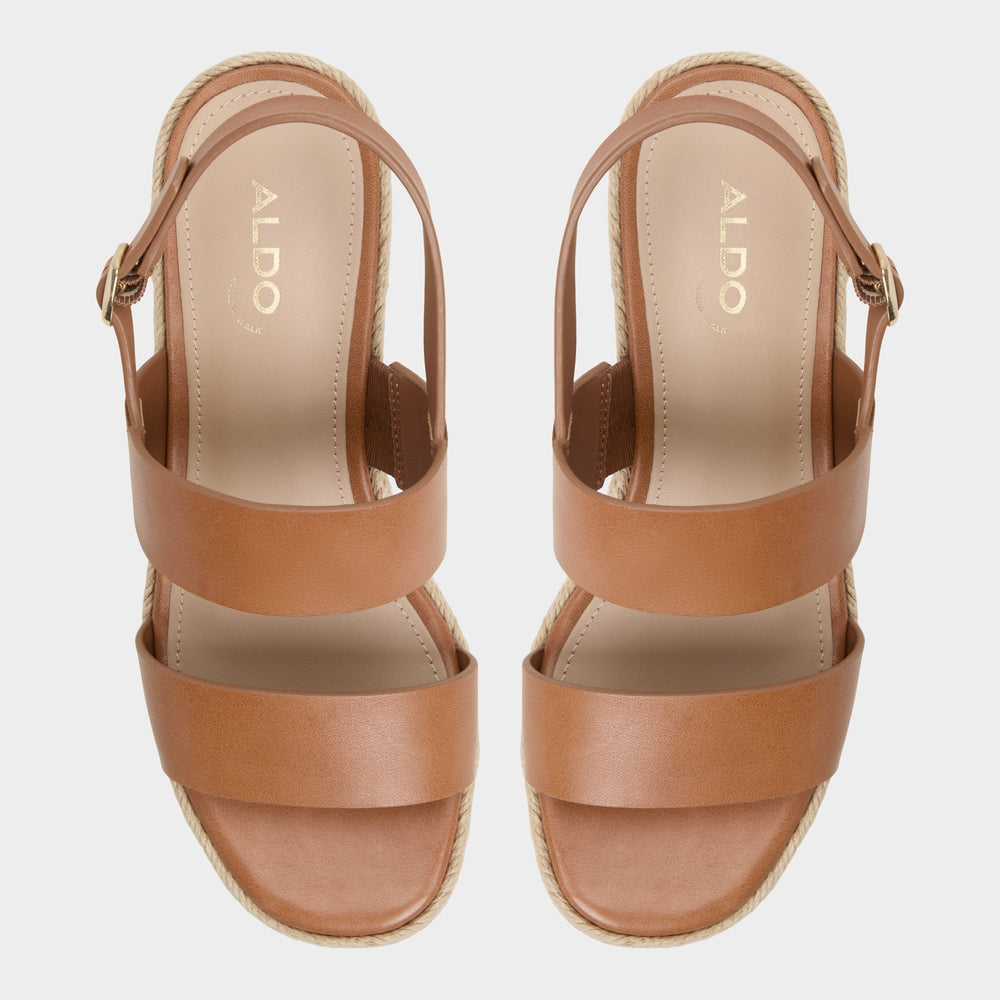 Keoni Medium Brown Women's Platform sandals - Wedge sandal