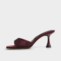 Agatha in Bordo - Heeled mule