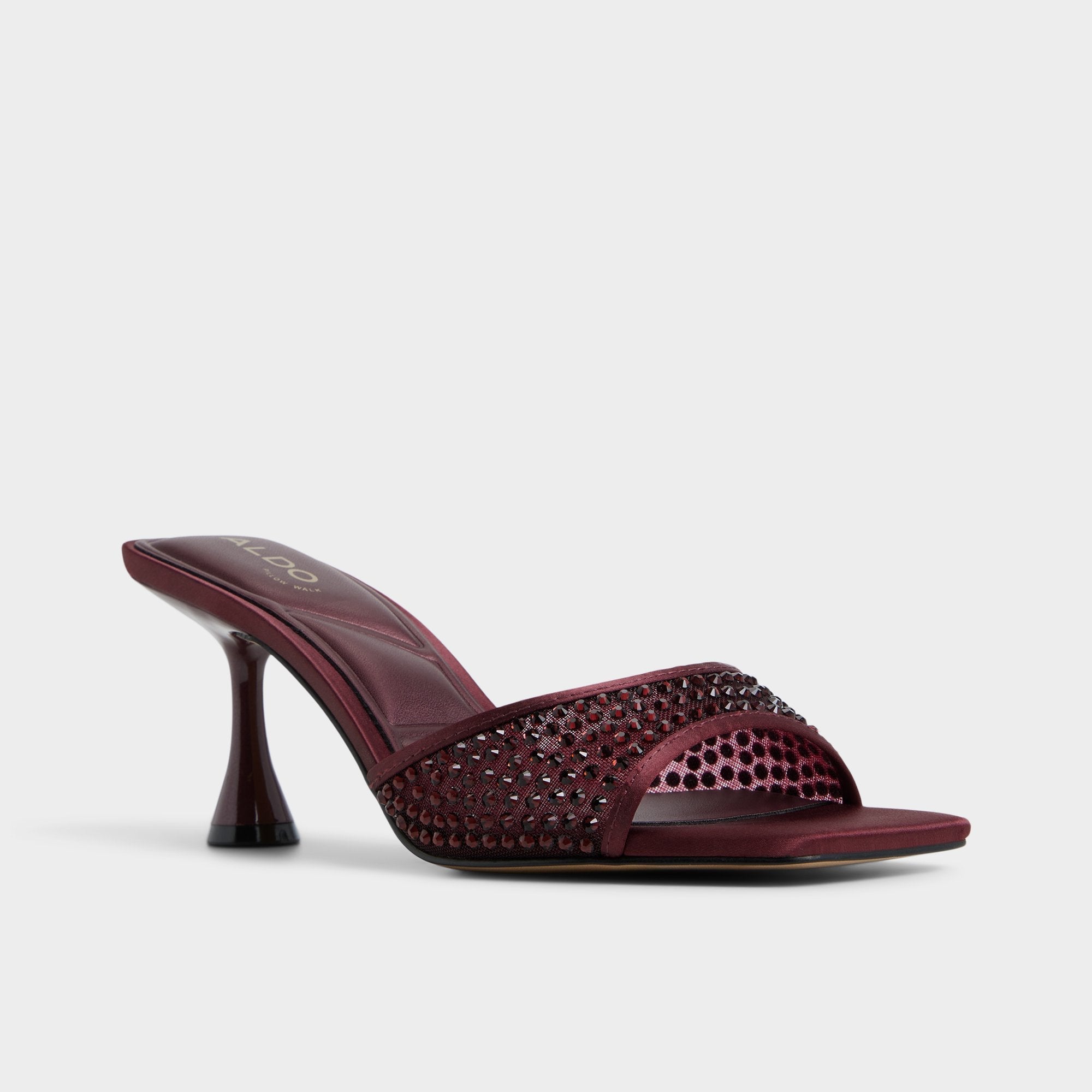 Agatha in Bordo - Heeled mule