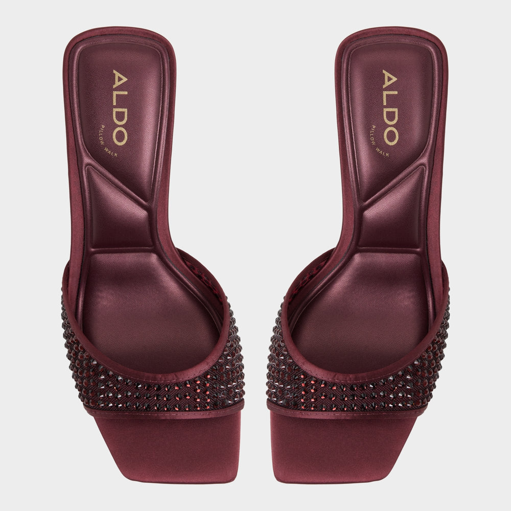 Agatha in Bordo - Heeled mule
