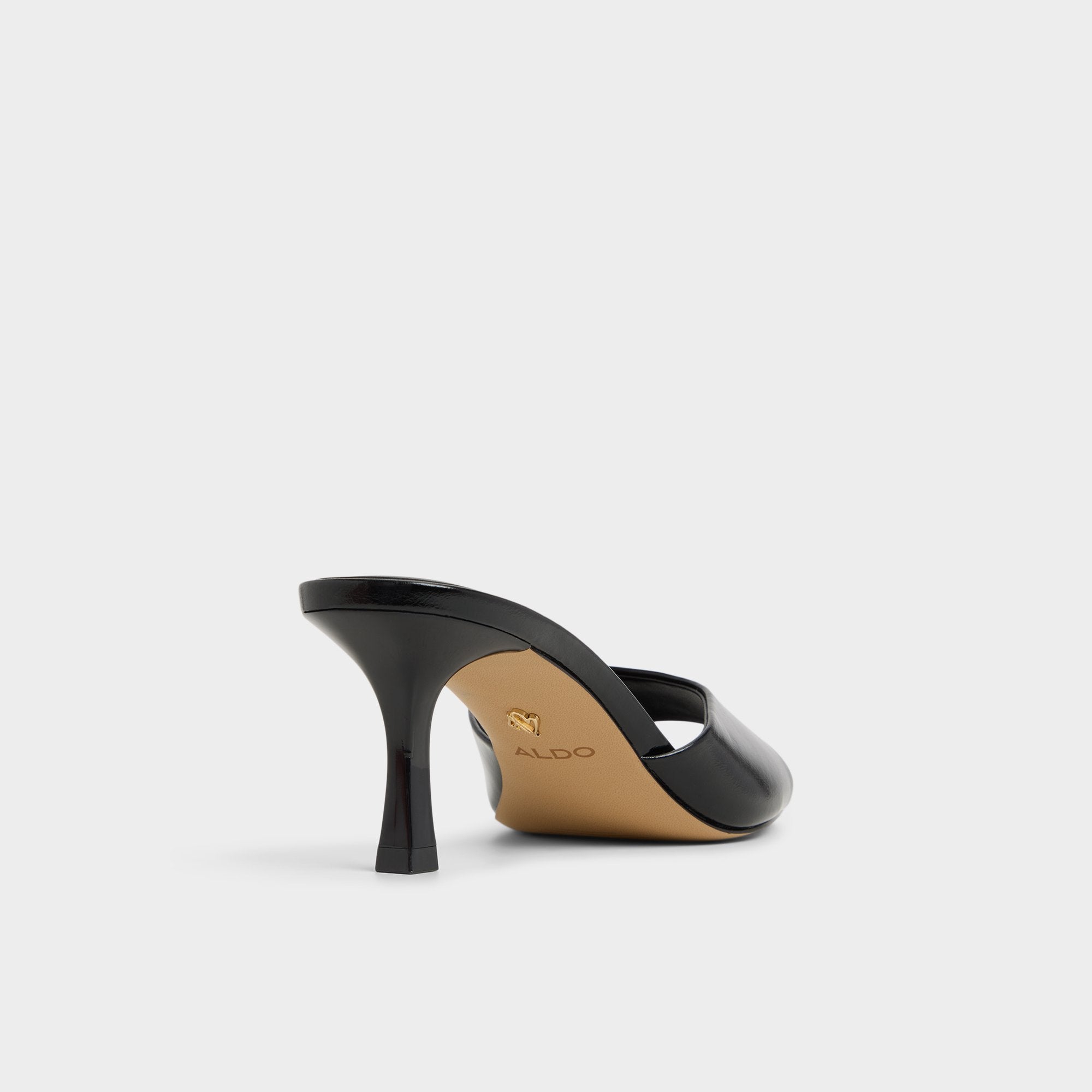 Annaberaen in Black - Heeled mule Stiletto heel