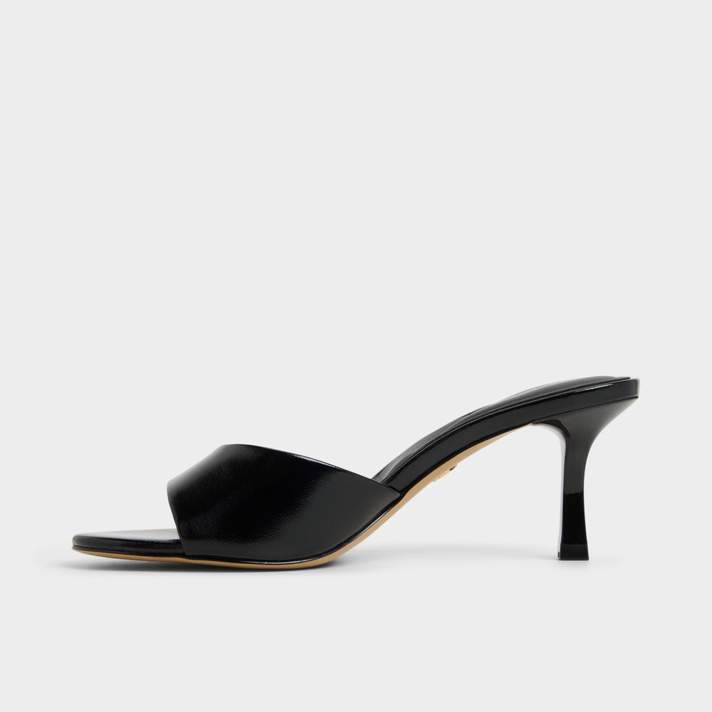 Annaberaen in Black - Heeled mule Stiletto heel