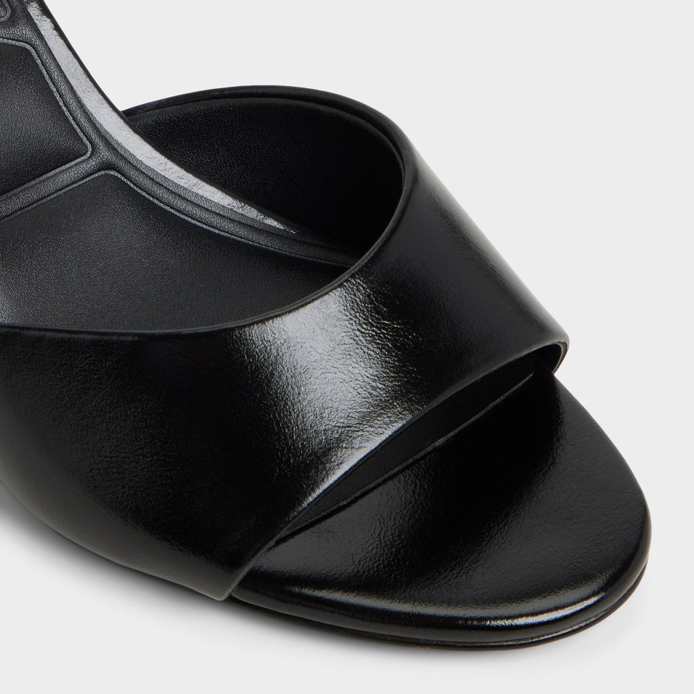 Annaberaen in Black - Heeled mule Stiletto heel