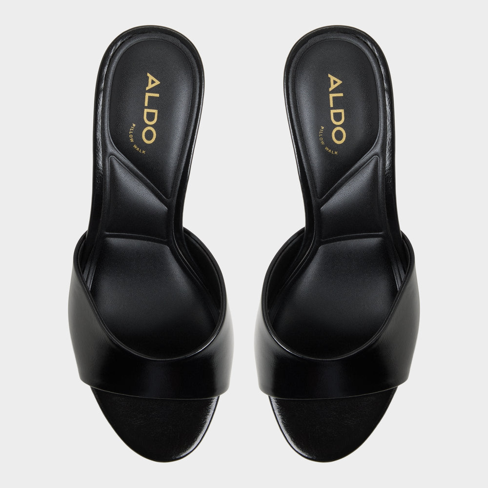 Annaberaen in Black - Heeled mule Stiletto heel