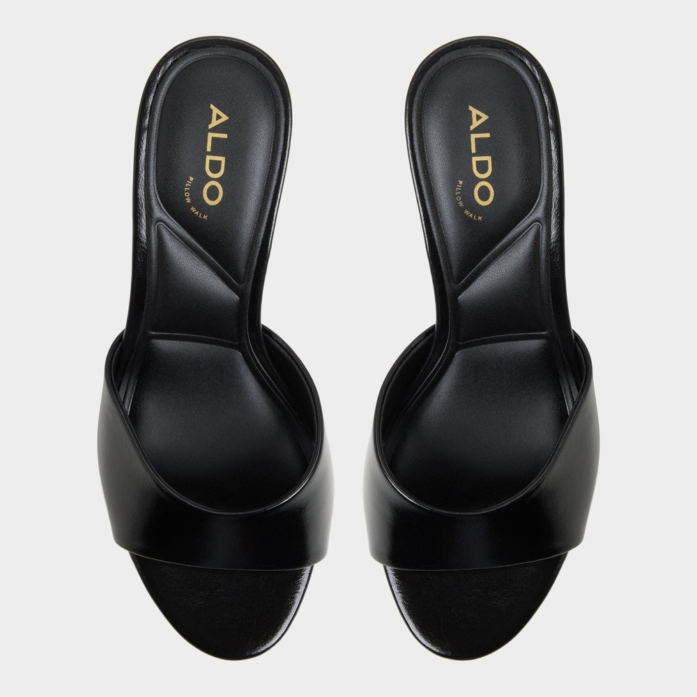 Annaberaen in Black - Heeled mule Stiletto heel