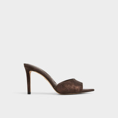Stiletto heel Anniebrilden Dark Brown Women's Mule slides - Heeled mule