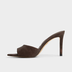 Stiletto heel Anniebrilden Dark Brown Women's Mule slides - Heeled mule