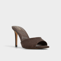 Stiletto heel Anniebrilden Dark Brown Women's Mule slides - Heeled mule