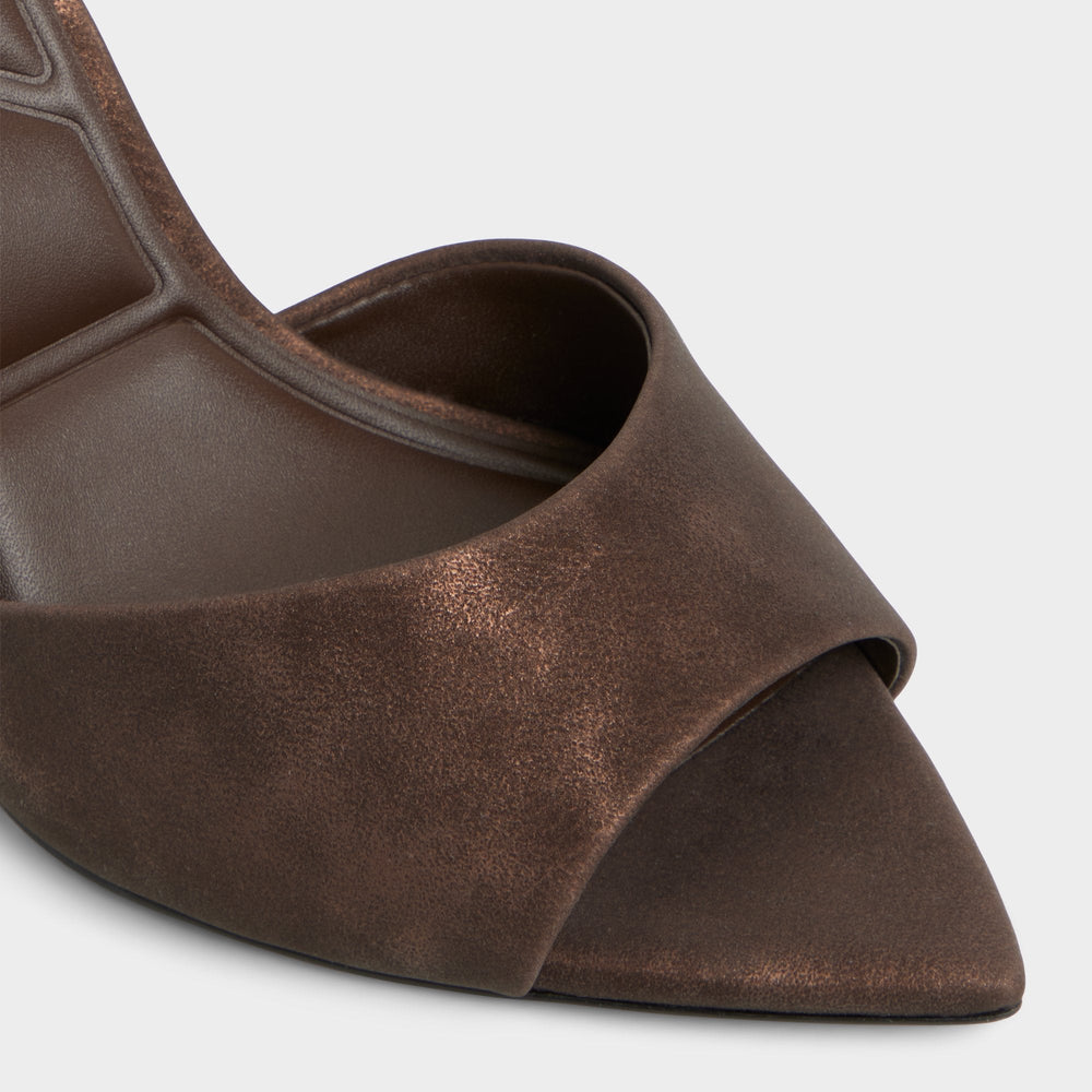 Stiletto heel Anniebrilden Dark Brown Women's Mule slides - Heeled mule