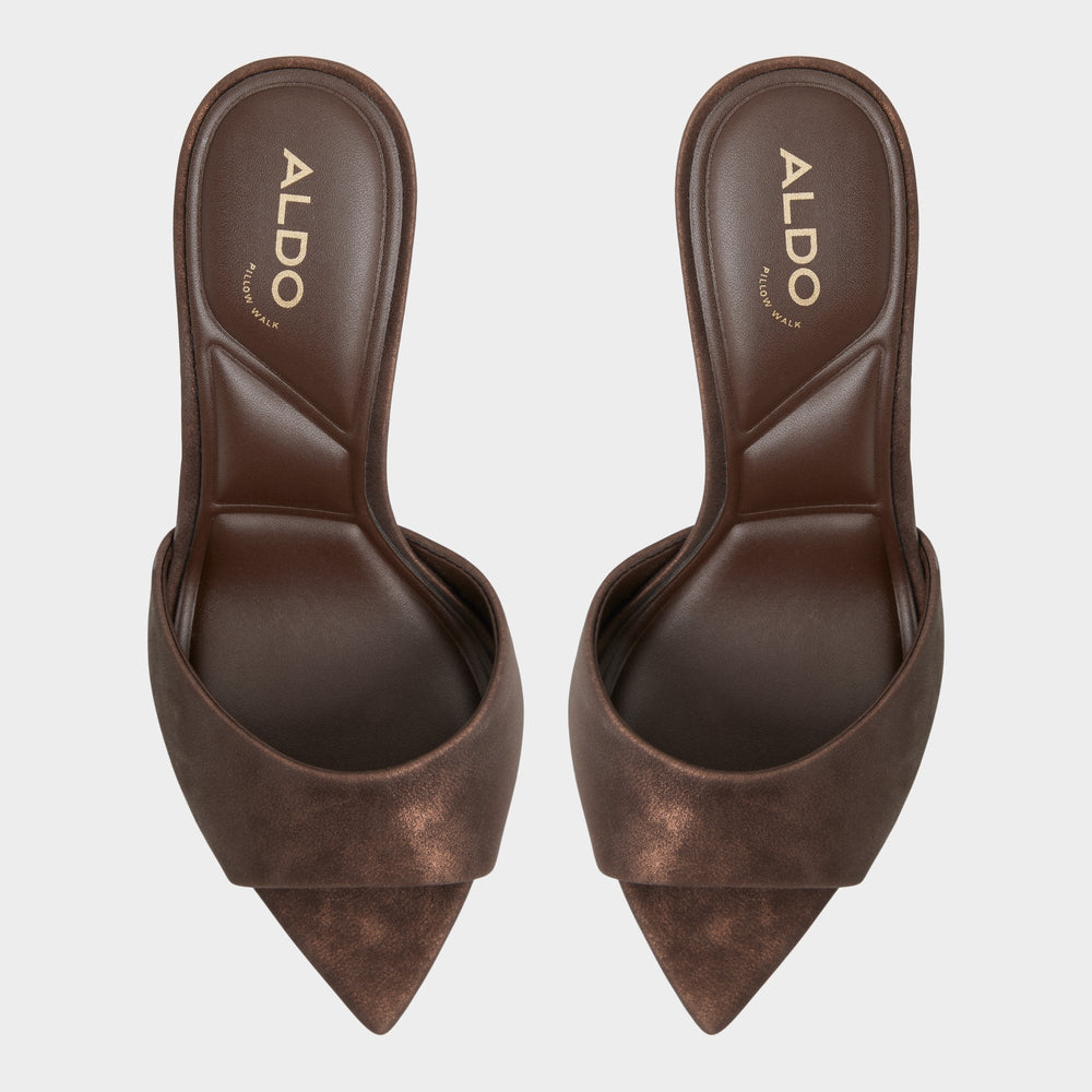 Stiletto heel Anniebrilden Dark Brown Women's Mule slides - Heeled mule
