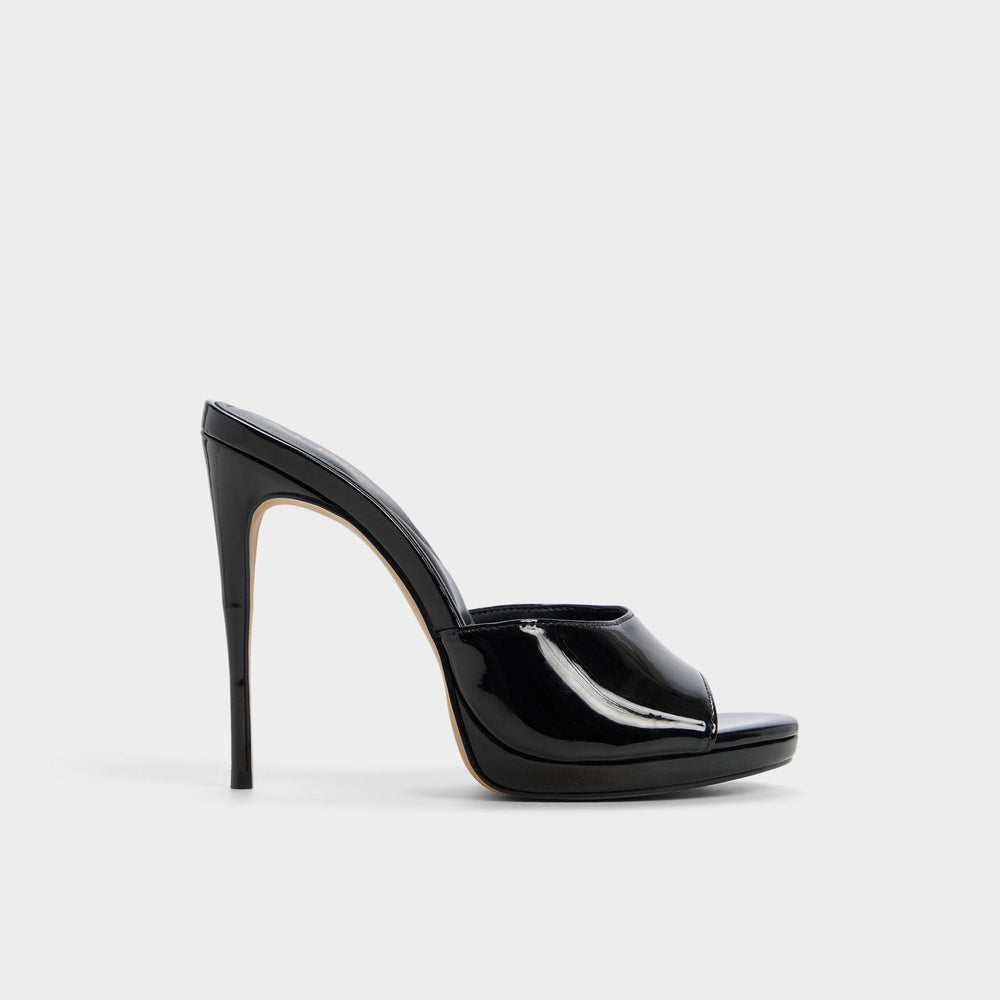 Platform Rivieraa in Black - Heeled mule