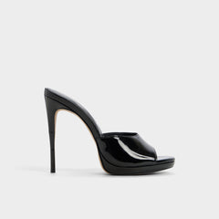 Platform Rivieraa in Black - Heeled mule