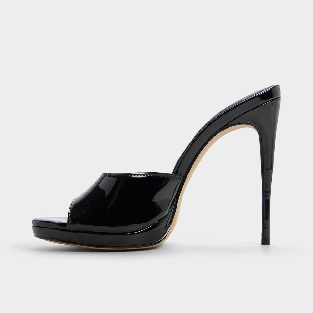 Platform Rivieraa in Black - Heeled mule