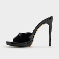 Platform Rivieraa in Black - Heeled mule