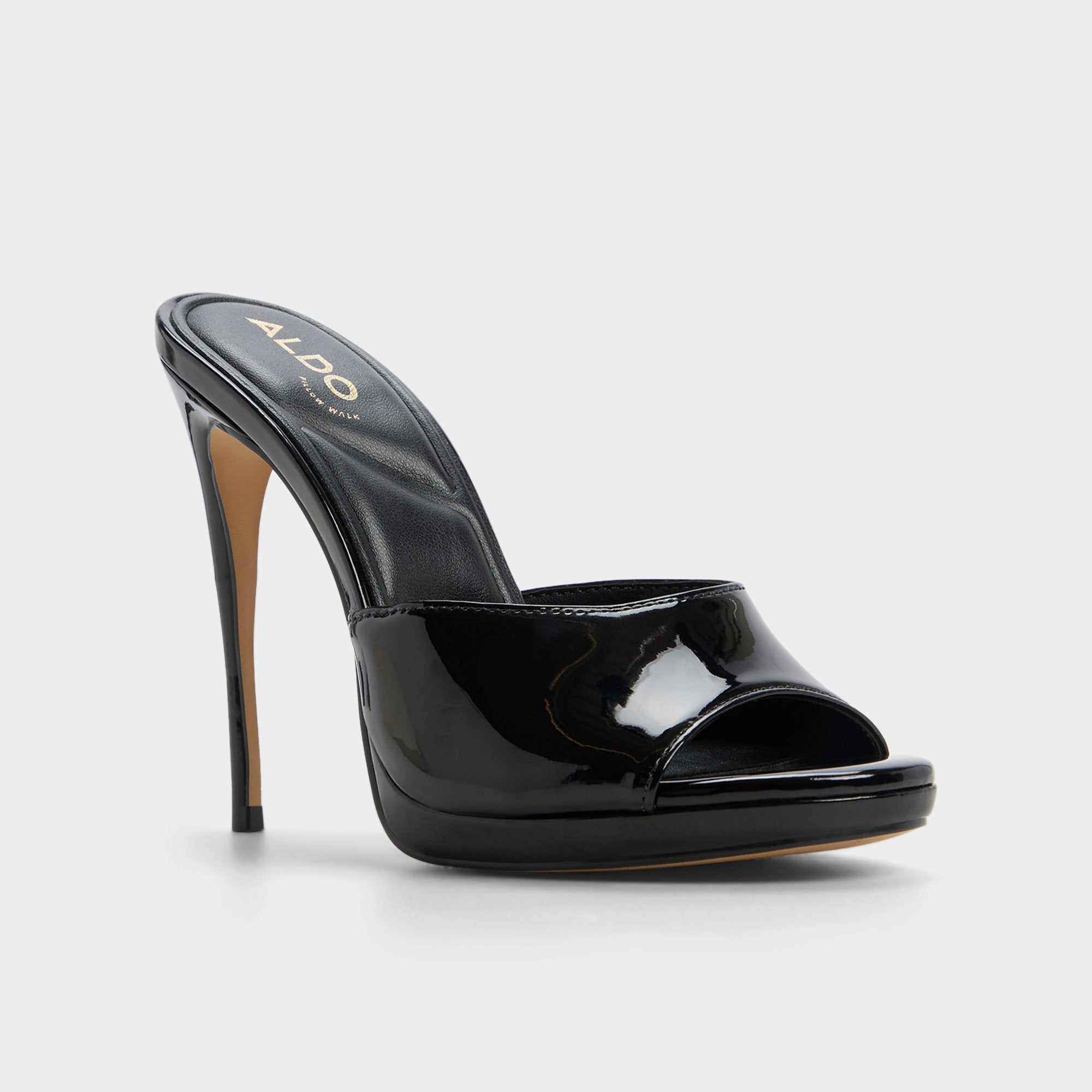 Platform Rivieraa in Black - Heeled mule