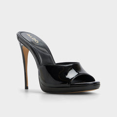 Platform Rivieraa in Black - Heeled mule