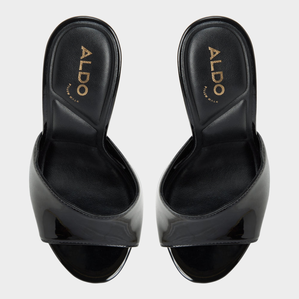 Platform Rivieraa in Black - Heeled mule