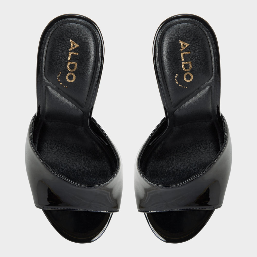 Platform Rivieraa in Black - Heeled mule