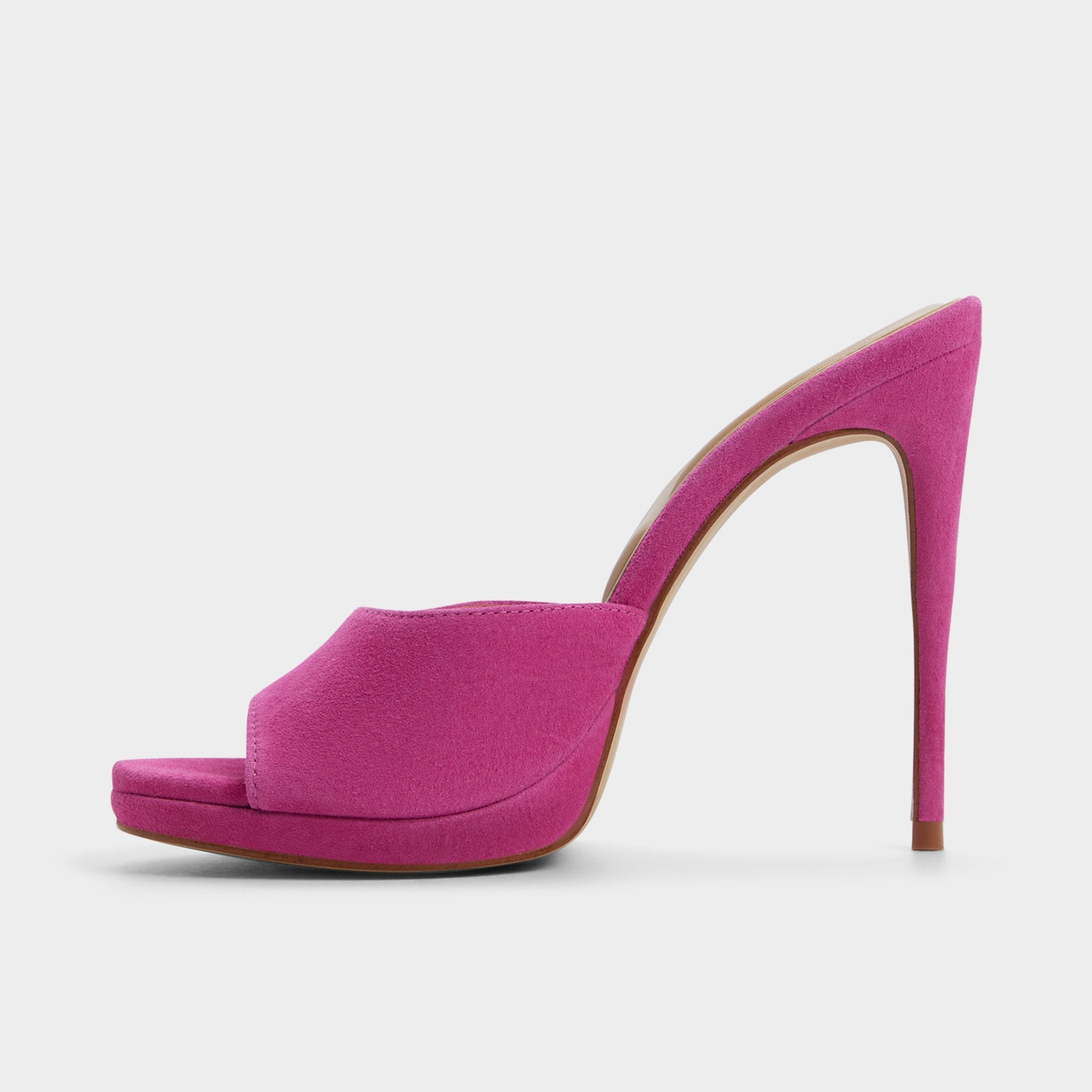 Rivieraa in Dark Pink - Heeled mule Platform