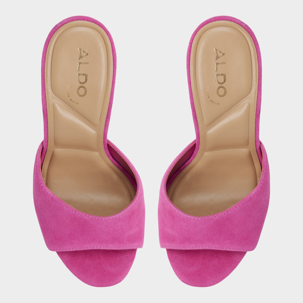 Rivieraa in Dark Pink - Heeled mule Platform