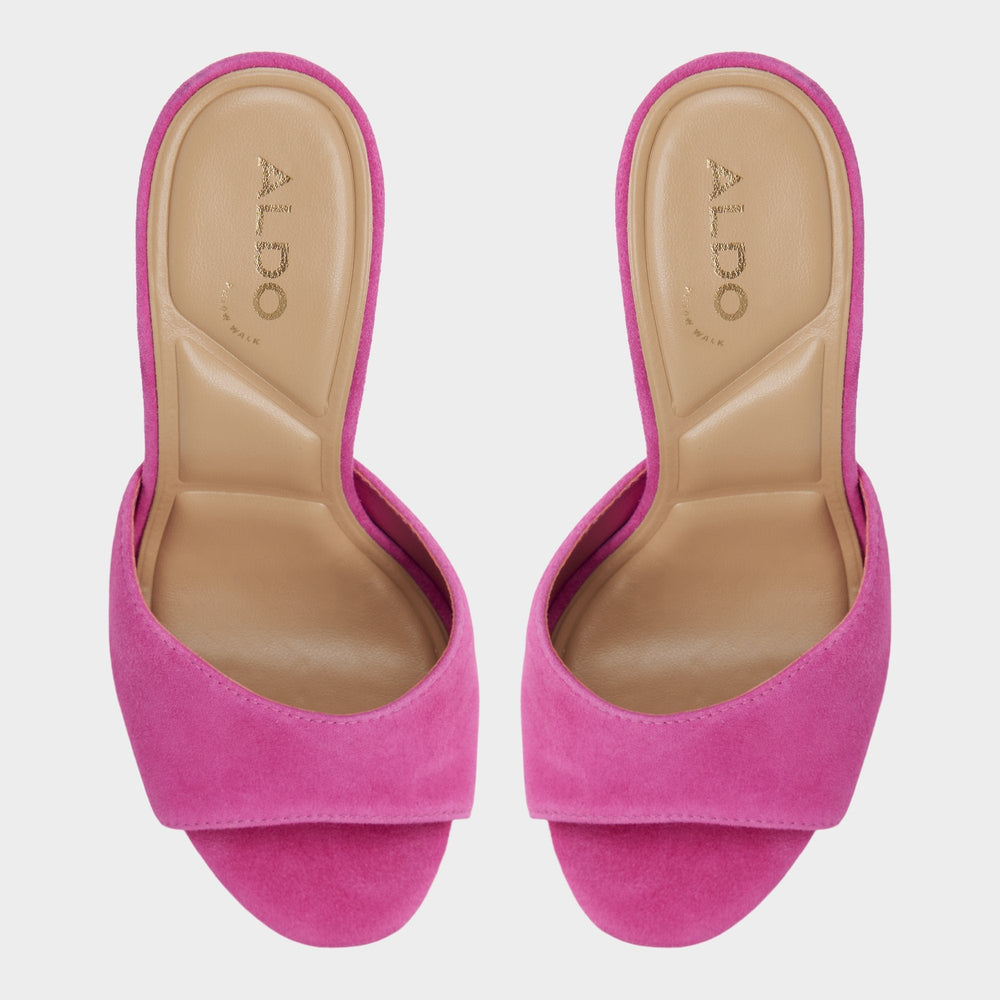 Rivieraa in Dark Pink - Heeled mule Platform
