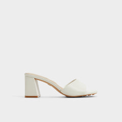 Block heel Tisha White Women's Heeled mules - Heeled mule