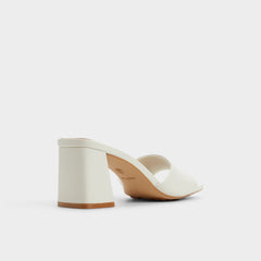 Block heel Tisha White Women's Heeled mules - Heeled mule