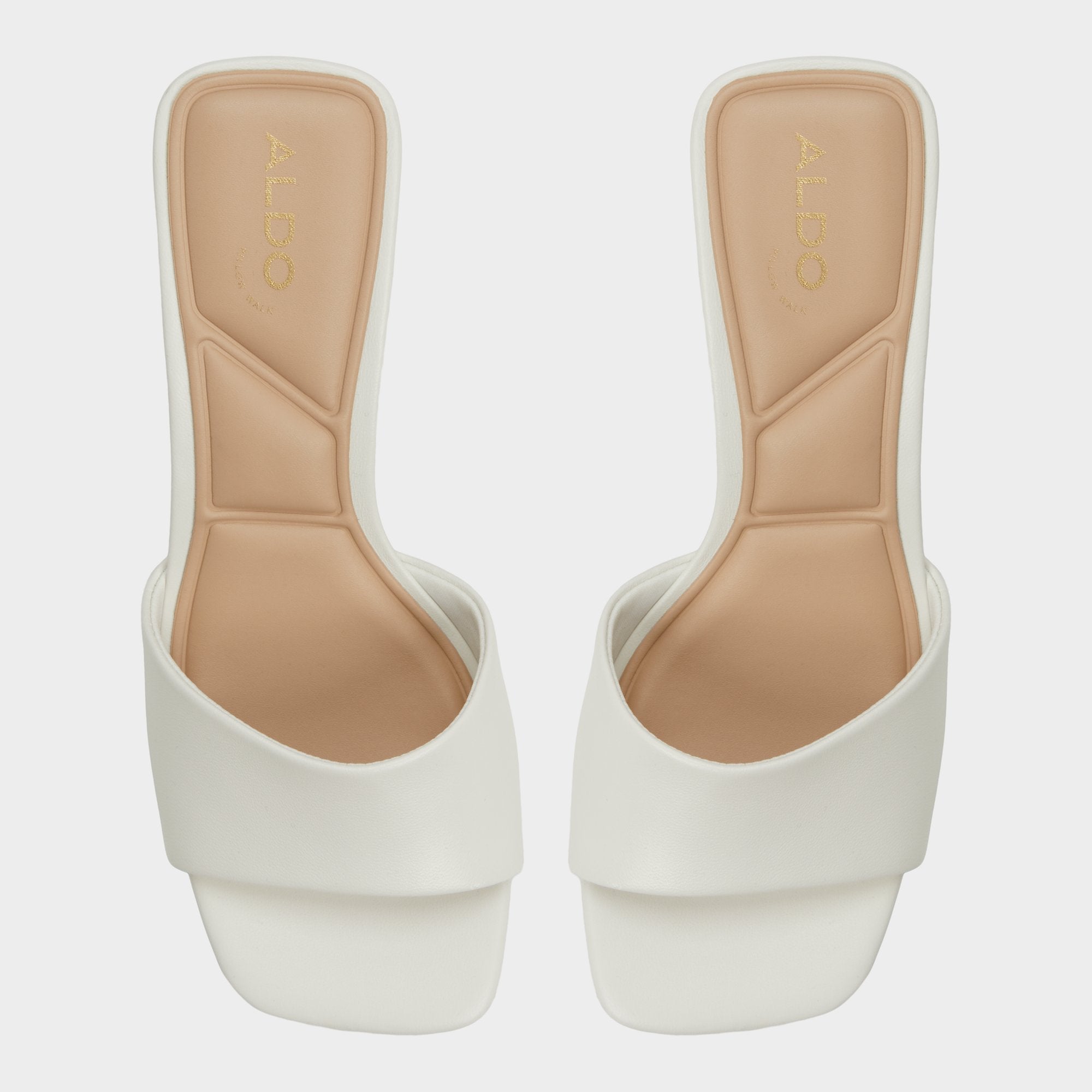 Block heel Tisha White Women's Heeled mules - Heeled mule