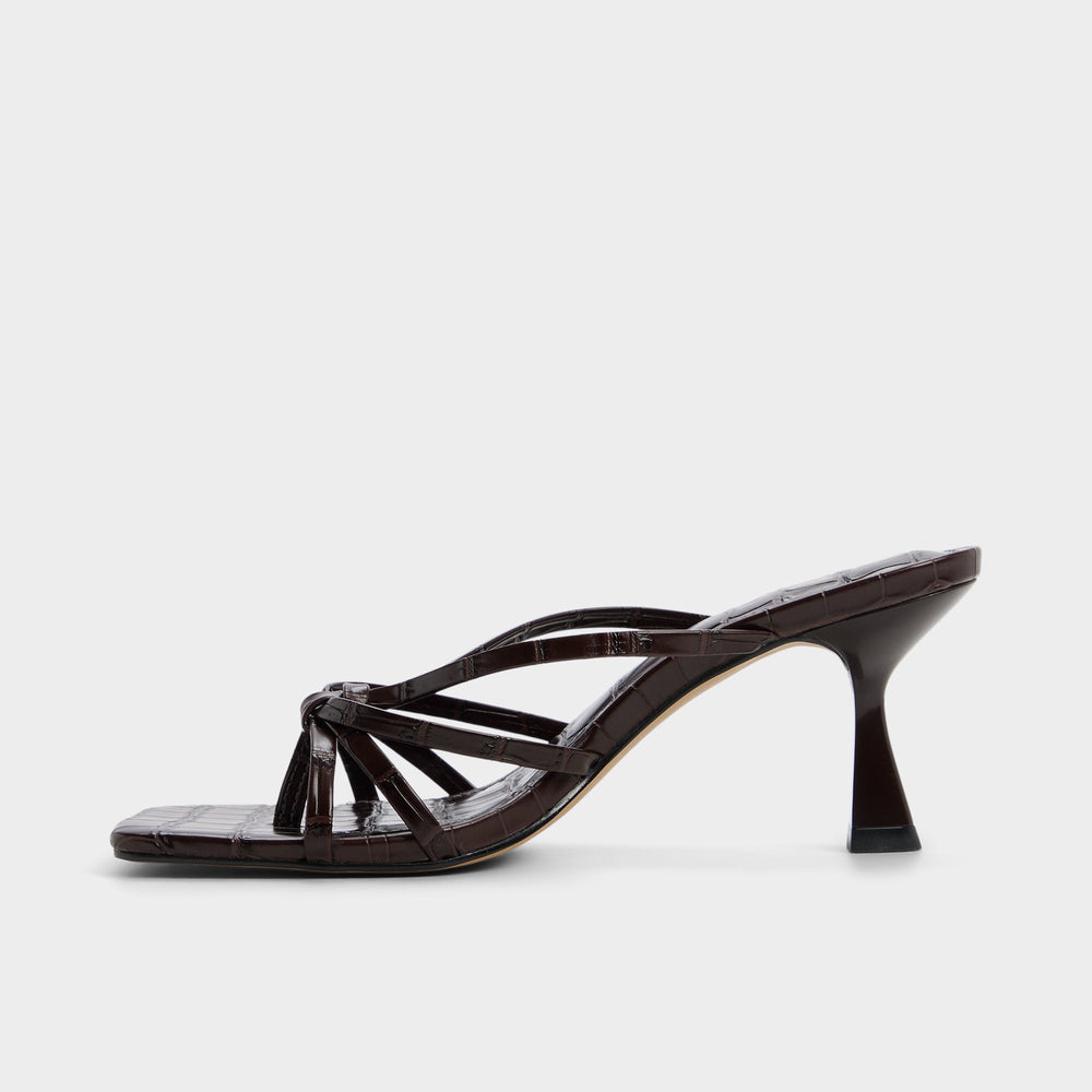 Stiletto heel Lumera in Dark Brown - Heeled mule