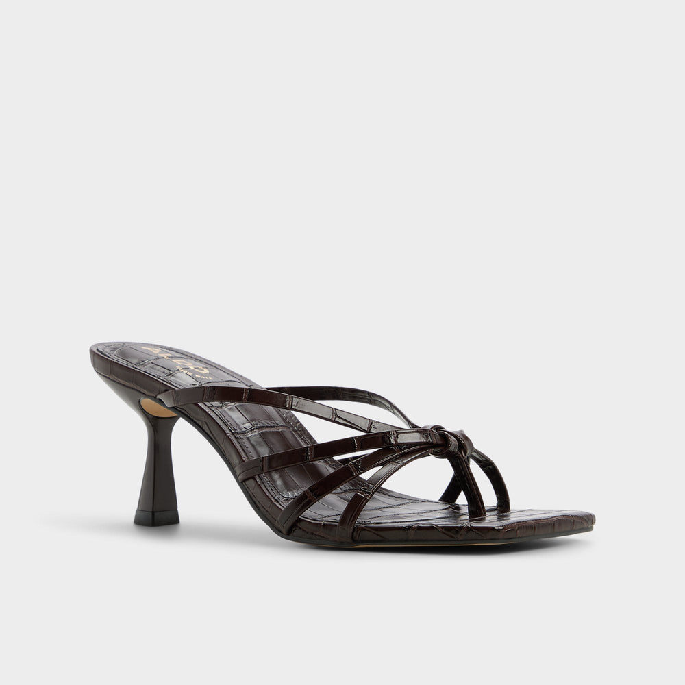 Stiletto heel Lumera in Dark Brown - Heeled mule