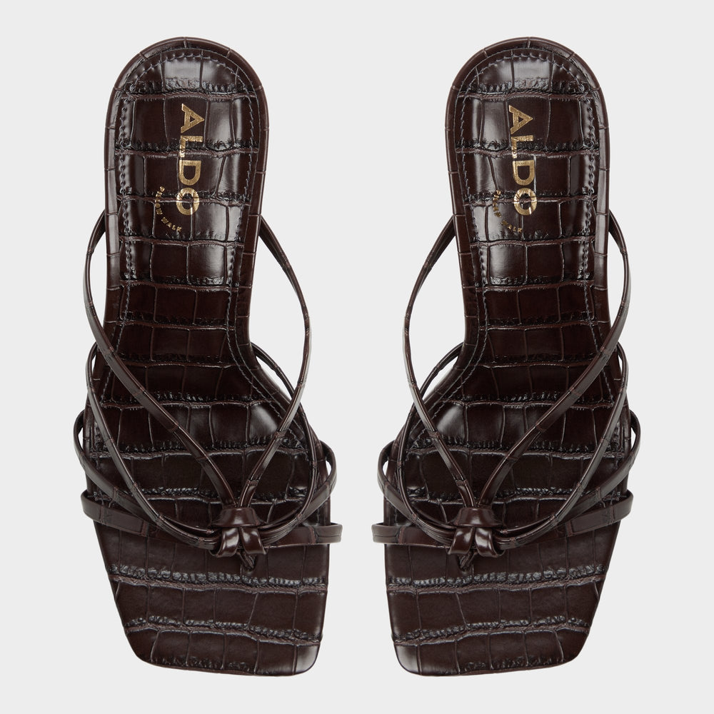 Stiletto heel Lumera in Dark Brown - Heeled mule